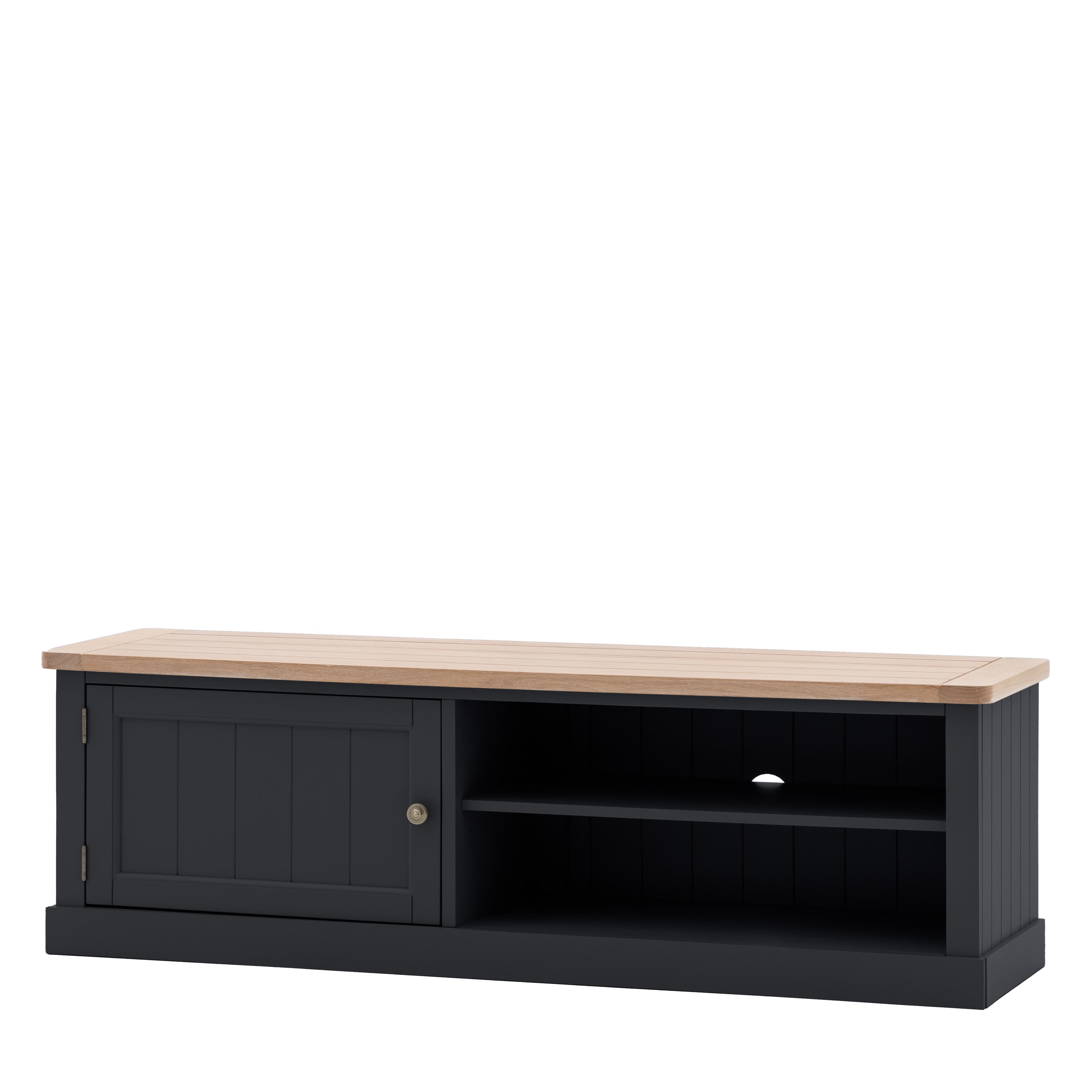 Radley Natural & Black Oak Wood TV Unit